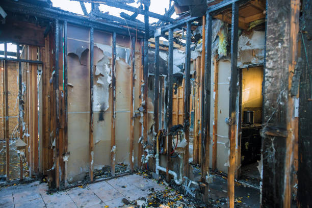 Professional Fire Damage Assessment technician working in Cortland, NY